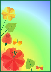 Abstract flower vector illustration.