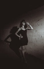 Sexy retro young pretty woman