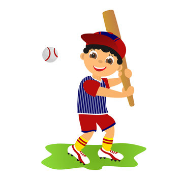 Boy baseball player