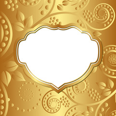 gold background with transparent space insert