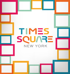 Times Square vector card