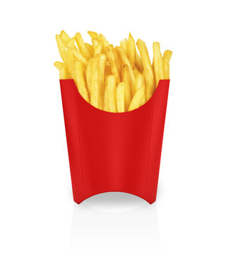 French fries - flying fried potatoes, fastfood