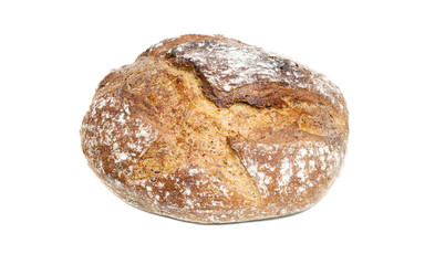 fresh bread on white