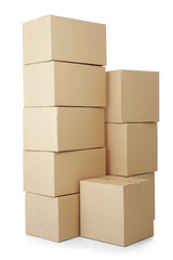 piles of cardboard boxes