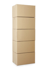 piles of cardboard boxes