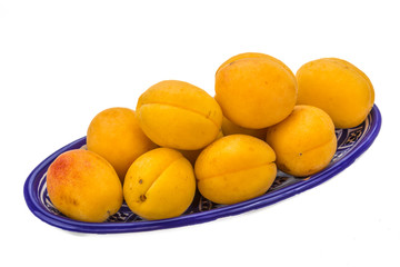 Yellow ripe apricots