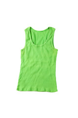 green top isolated on white background