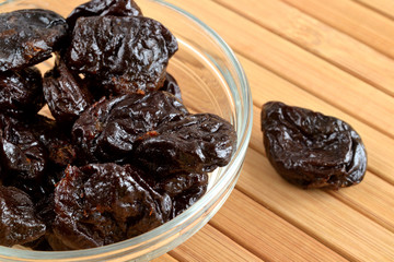 prunes in a glass dish