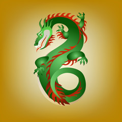 Fantastic green dragon