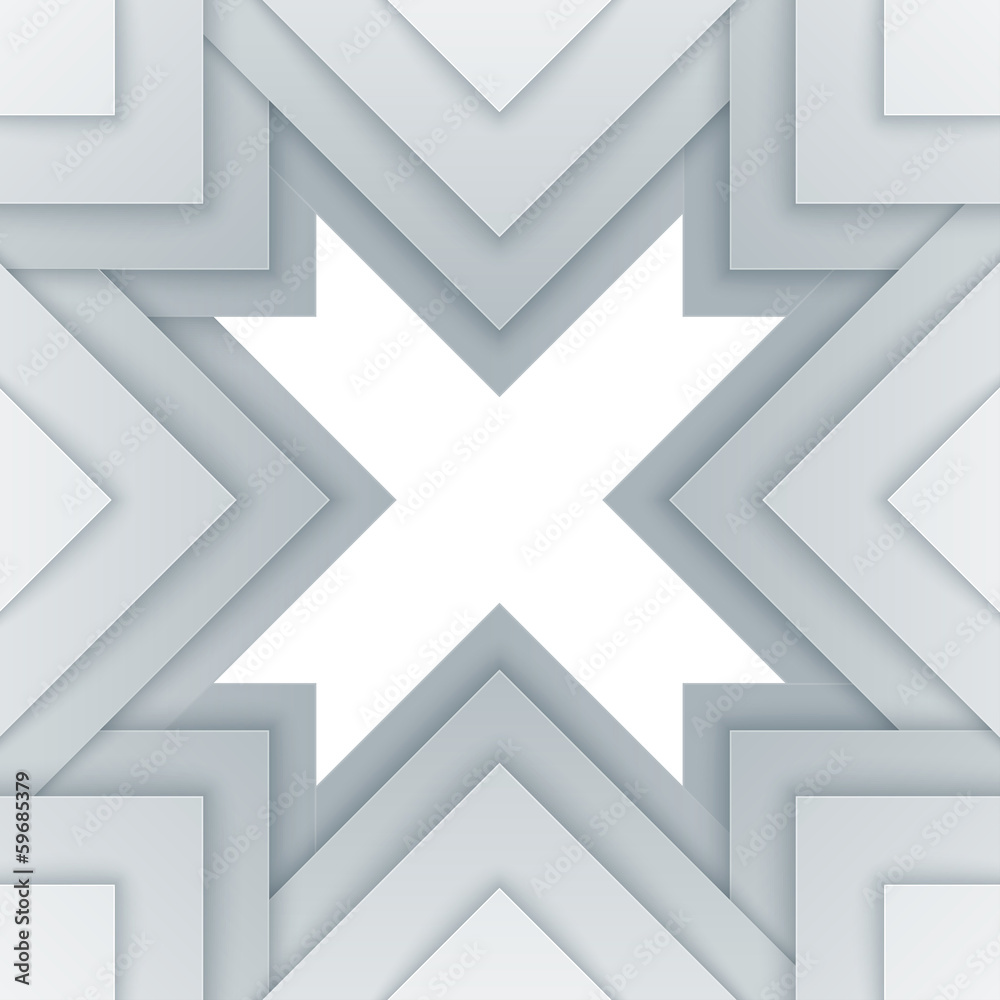 Aufkleber Abstract gray and white triangle shapes background