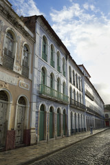 Fototapeta na wymiar Brazylijski Colonial Architektura Portugalia Rua Sao Luis Brazylia