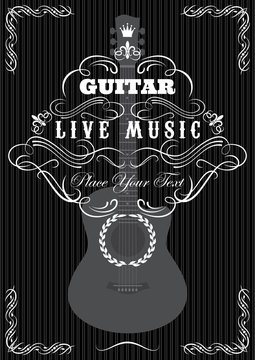 background with guitar