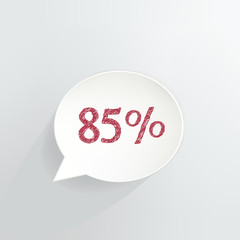 Eighty Five Percent Off Speech Bubble