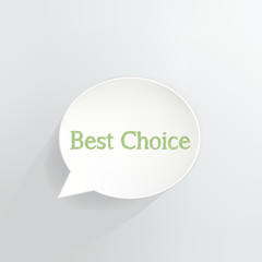 Best Choice Speech Bubble