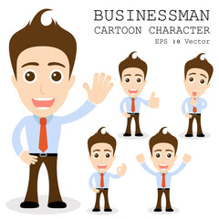 Businessman cartoon character EPS 10 vector