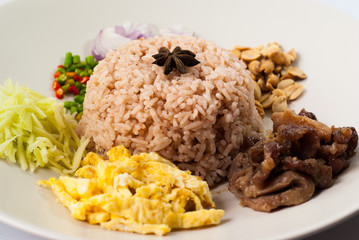 Rice with shrimp paste Thai food