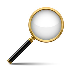 Magnifying glass isolated on white background