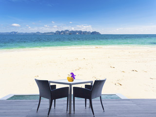 cocktail de bienvenue sur plage de Thaïlande