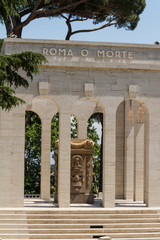 Fototapeta premium Ossuary of the fallen during the defence of Rome , Italy