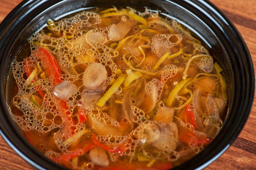 Fresh vegetable soup