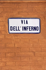 Fototapeta na wymiar Via dell 'piekło - Bolonia