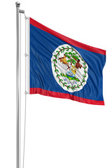 3D Belize flag