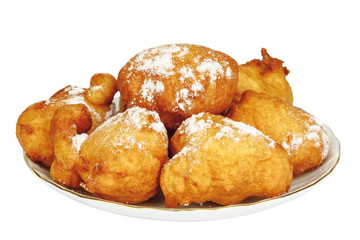 Homemade donuts on a plate