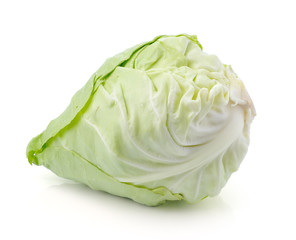 green cabbage isolated on white