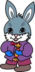 rabbit with candy