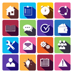 Web Icons Set in Flat Design