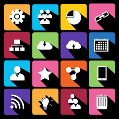 Modern flat icons vector collection.