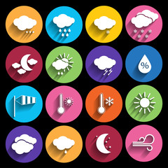 Weather icons set - vector.
