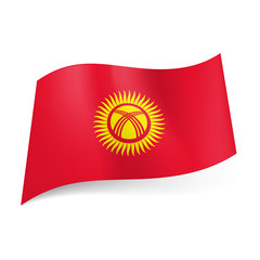 State flag of Kyrgyzstan.