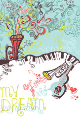 My dream. Musical illustrations. © difinbeker