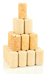 Wine corks isolated on white