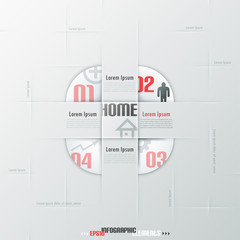 Modern infographic options banner.
