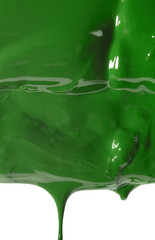 wet green paint