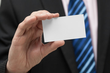 Business card closeup