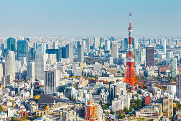 Naklejka premium Tokyo cityscape