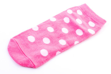 Pink polka sock
