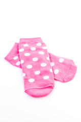 Pink polka sock