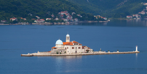 Our Lady of the Rocks - island with church in Bay of Kotor