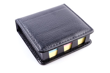 Leather note box