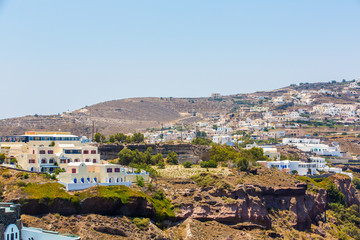 Fototapeta na wymiar Widok miasta Fira - Santorini, Kreta, Grecja