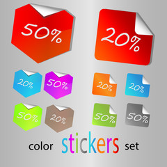 color stickers set