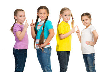 Fototapeta premium small group of girls