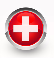 Obraz premium Knopf rot Plus