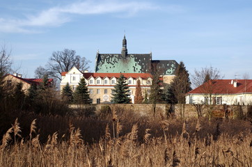 Baroque salesians monastery in Lutomiersk in łódzkie province