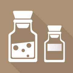 Laboratory medical flask