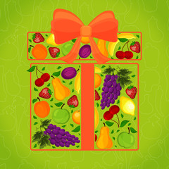 gift from fruit decorated with a .